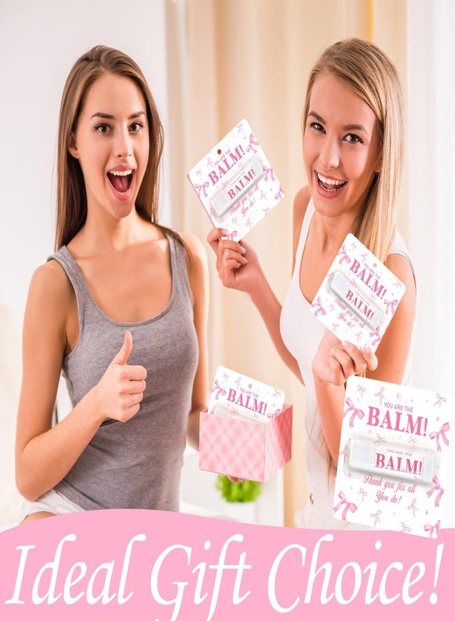 Lonfliness 15 Pack Pink Bow Lip Balm Bulk Coquette Bow Thank You Gifts Appreciation Moisturizing Lip Care Set Valentine's Galentine's Day Bachelorette Party Favor for Women Wedding Bridal Spring Supplies - Image 2